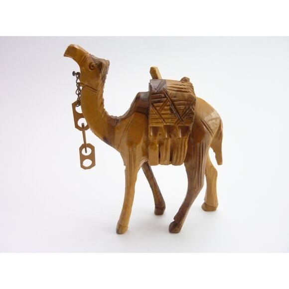Vintage wooden handcrafted Camel Holiday Christmas Jesus Decor - Picture 1 of 4